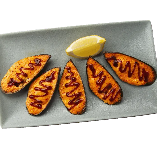 Мидии, запечённые под спайси соусом (5 шт.)