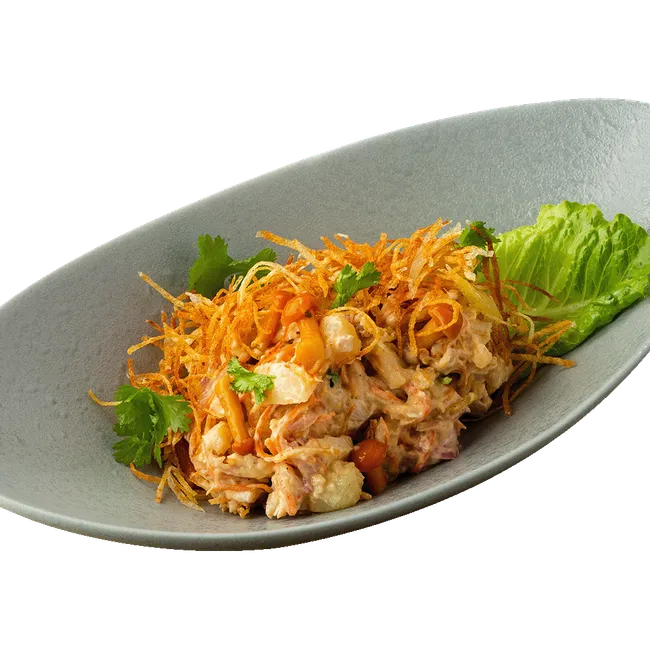 Салат Кензо с цыплёнком и опятами