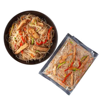 Фунчоза с цыплёнком, овощами и соусом терияки 600 г