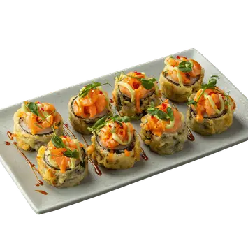 Ролл с креветками васаби