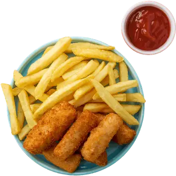 Наггетсы из цыплёнка с картофелем фри