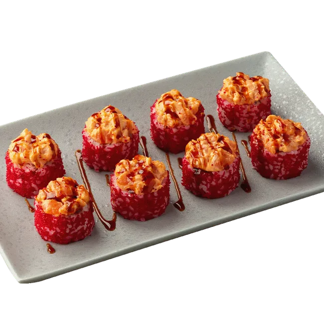 Ролл Канагава с лососем