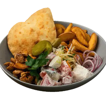 Шаверма на тарелке