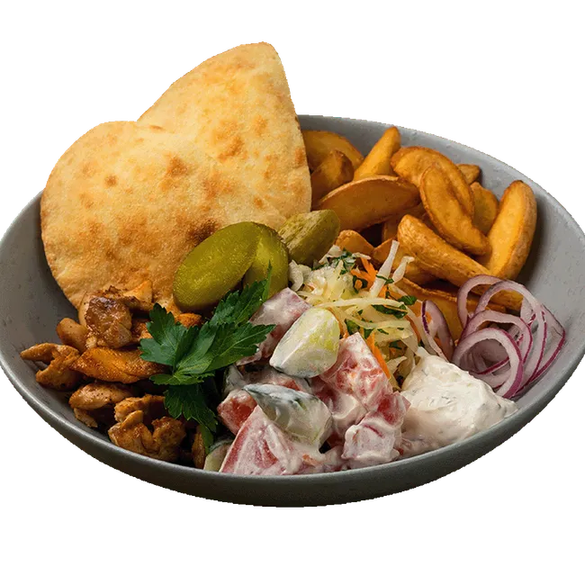 Шаверма на тарелке