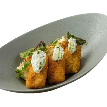 Филе трески в панировке со сливочным кремом