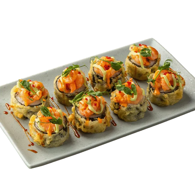 Ролл с креветками васаби