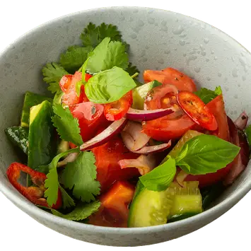 Узбекский салат из свежих овощей