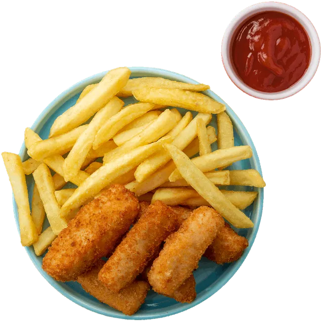Наггетсы из цыплёнка с картофелем фри
