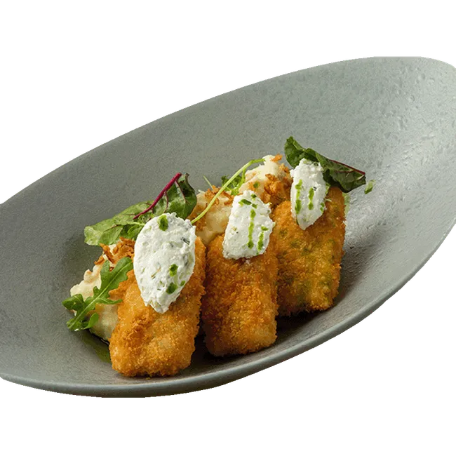 Филе трески в панировке со сливочным кремом