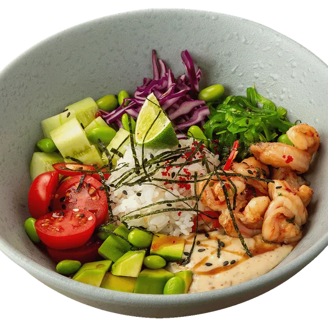 Поке с креветками