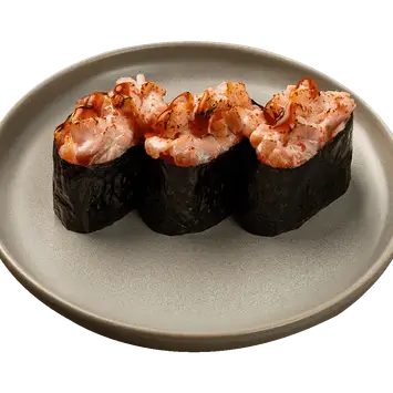 Суши с лососем, запечённые под сырным соусом (3 шт.)